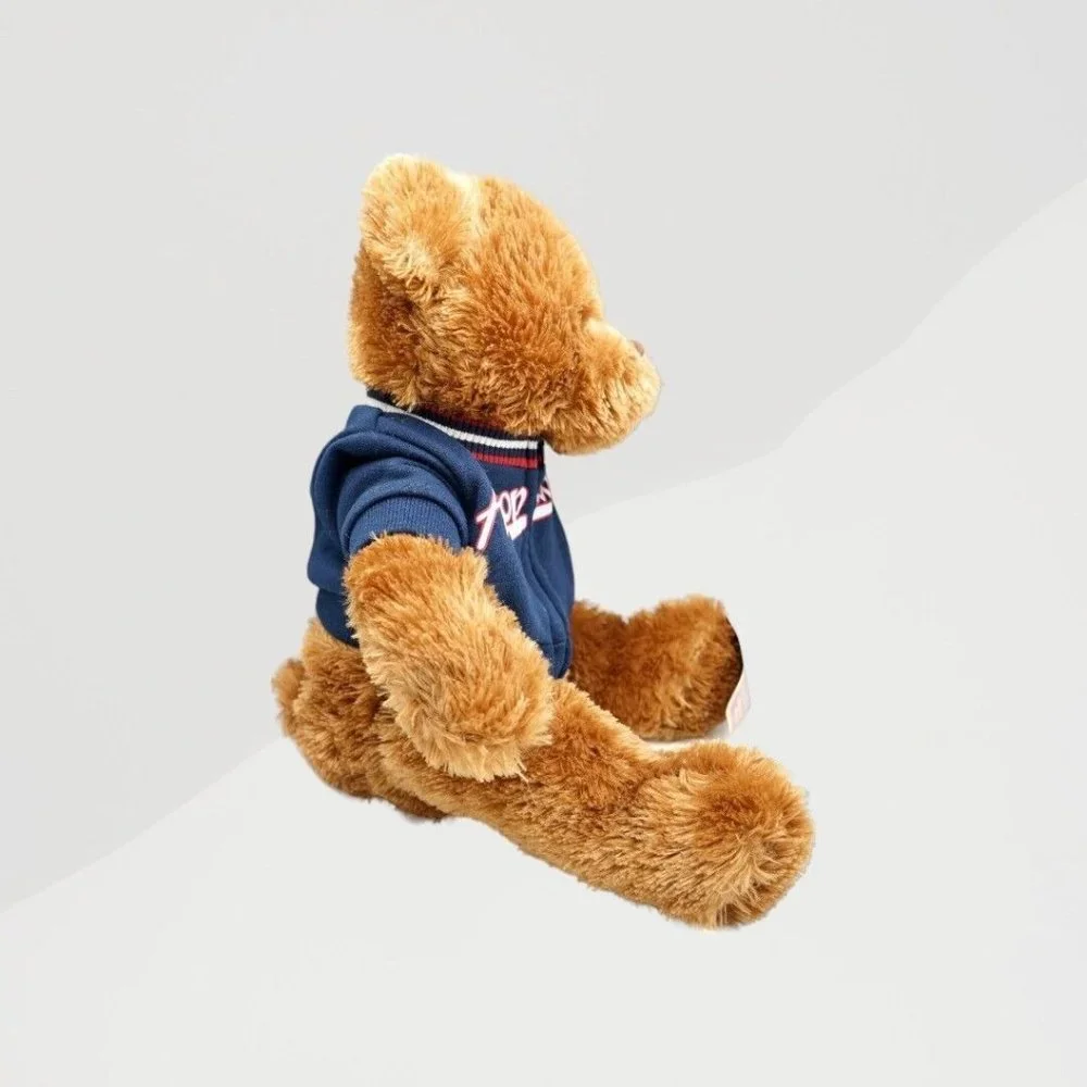 NWT Aeropostale Brown Plush Teddy Bear Stuffed Animal With Blue Jacket‎ 14